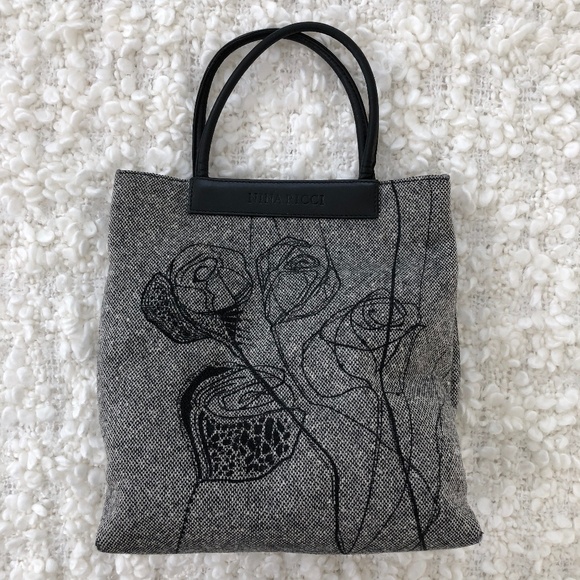 Vintage Nina Ricci Flower Print Handbag - Picture 1 of 3